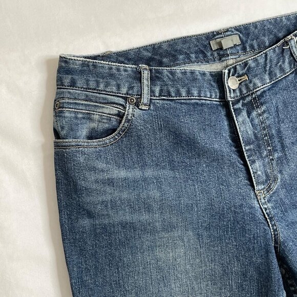J Jill Straight Leg Jeans 5 Pocket Medium Wash Blue Size 8 - Picture 3 of 11